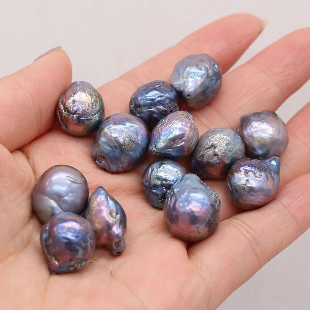 Бусины Из Натурального пресноводного жемчуга круглые бусины россыпью черного