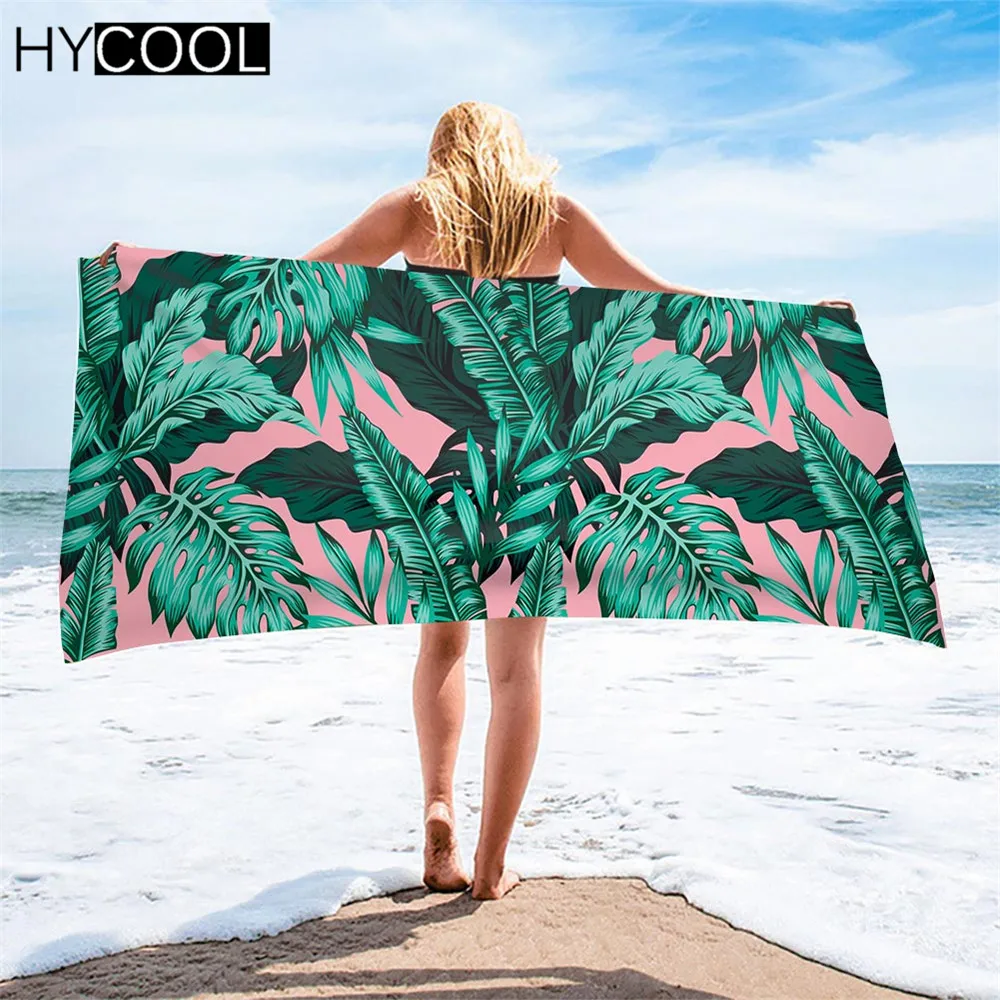 

Одеяло из микрофибры, быстросохнущее, с принтом тропических растений и листьев, тонкое, полотенце для пляжа бассейна