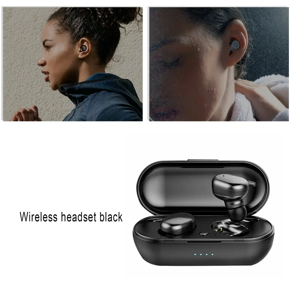 Беспроводные наушники Y30 со светодиодным дисплеем питания и зарядной станцией