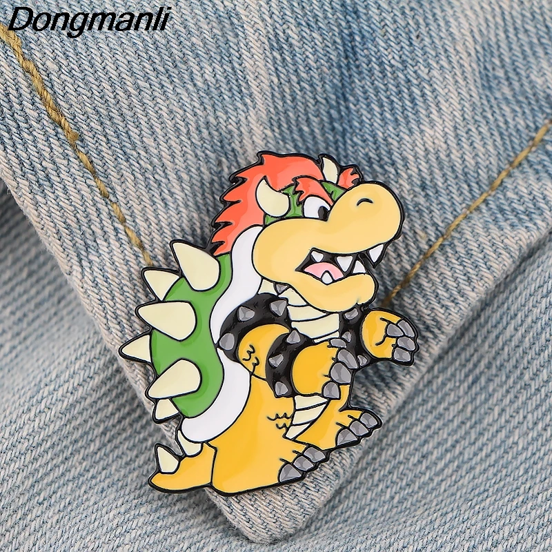 

LB446 Game Villain role Bowser Metal Brooch Enamel Pins Lapel Pin Badge backpack bag Collar Jewelry