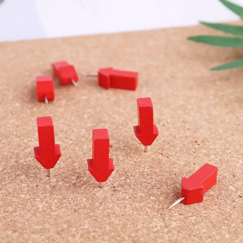 

25/50pcs Arrow Map Markers Wooden Pushpins Photo Studs Cork Board Pins Thumbtack