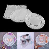 1 pcs 4style irregular sea wave shape coaster silicone mold tray uv epoxy resin mold for diy handicraft tableware making tools