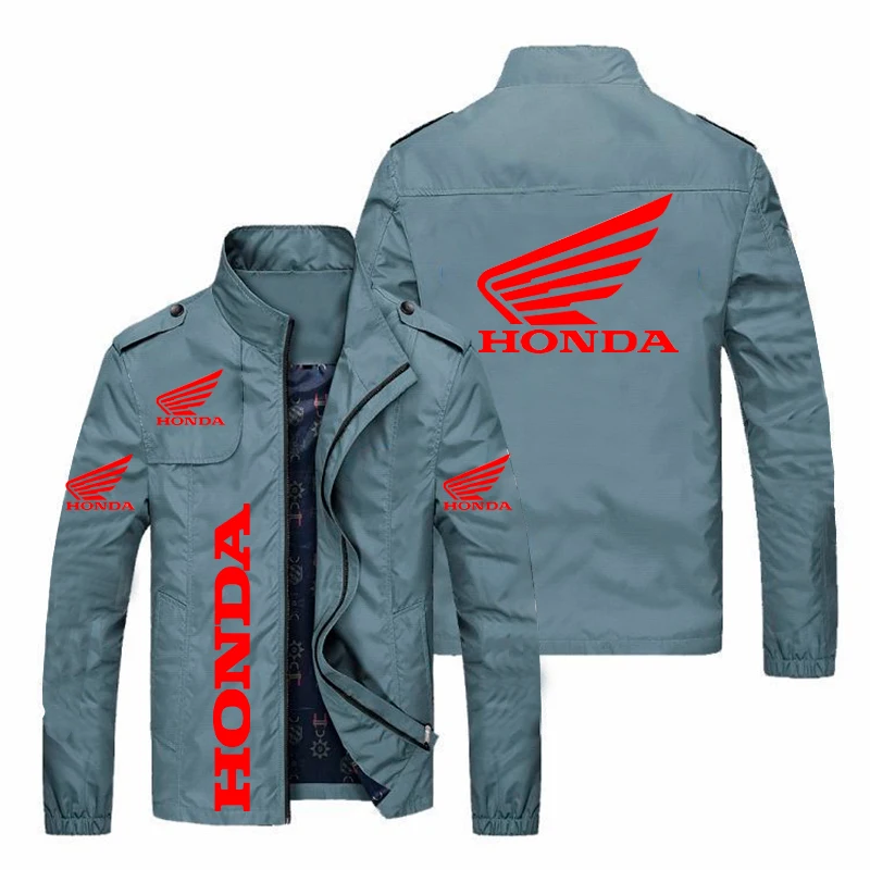 Осень-зима 2021, мужские куртки Honda Car Wing, красная куртка с принтом, ветровка, модная мотоциклетная куртка, Мужская одежда, пальто