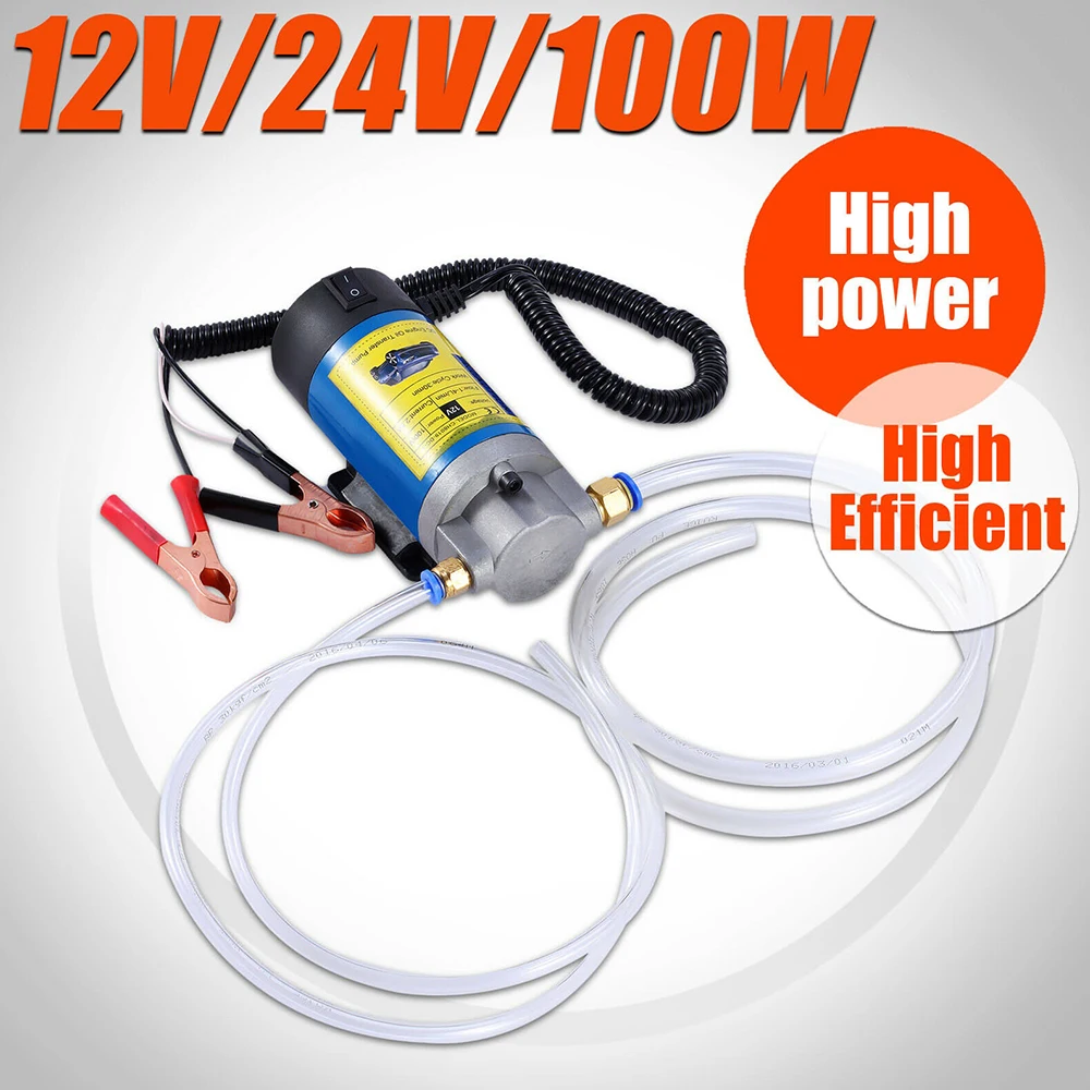 Электрический перекачивающий насос для масла 100 Вт 12 В 4л дизельного топлива