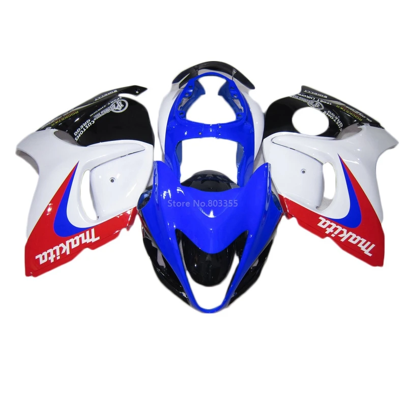 

Новый комплект обтекателей для кузова для SUZUKI GSXR1300 HAYABUSA 2008-2014 Blue белые, красные Обтекатели gsxr1300 08-14 MK38