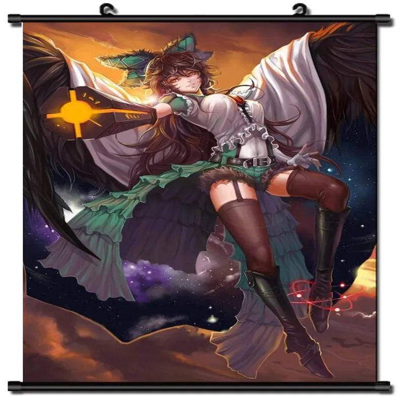 Японский аниме проект TouHou Subterranean Animism Reiuji Utsuho домашний Декор настенный свиток |