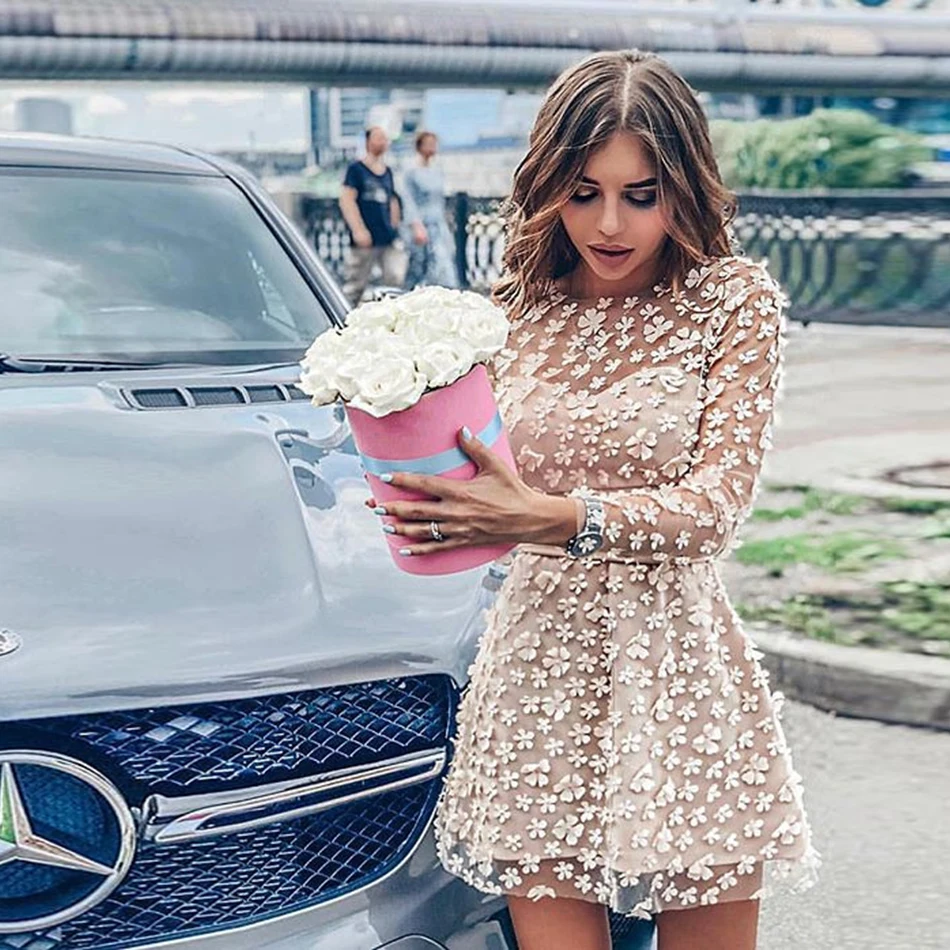 Новое Элегантное женское мини платье небесно голубого абрикосового цвета Vestidos2021