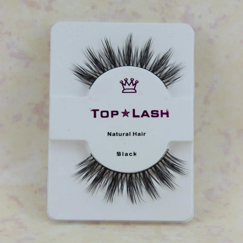 Черные роскошные натуральные накладные мягкие ресницы для глаз 100% настоящие