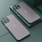 Роскошный ударопрочный матовый Силиконовый чехол для iPhone 13 12 Mini 11 Pro Mini XS XR X 7 8 Plus SE 2020, прозрачный чехол