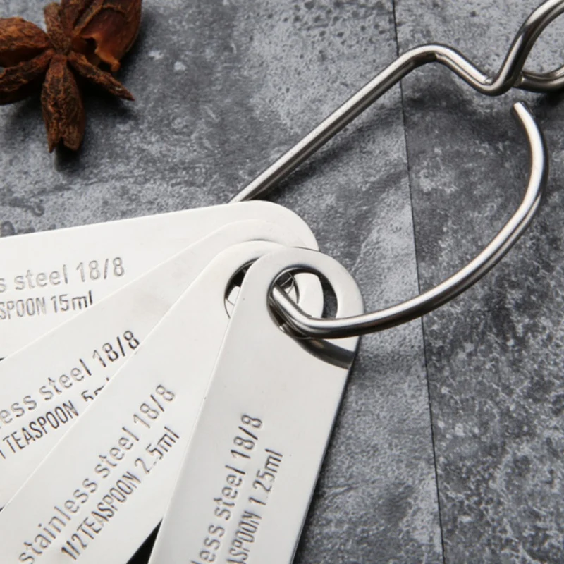 1 шт./1 набор из нержавеющей стали мерные ложки с шкалой сухие и жидкие ингредиенты