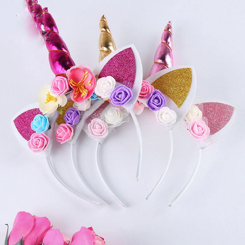 Волшебная повязка на голову с рогом единорога вечерние праздничные украшения