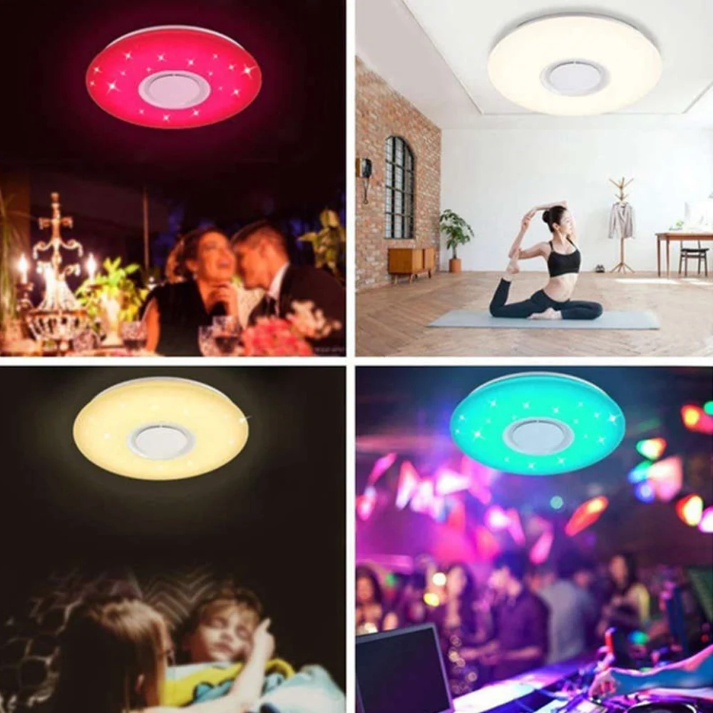 Горячий светодиодный потолочный светильник для музыки с регулируемой яркостью