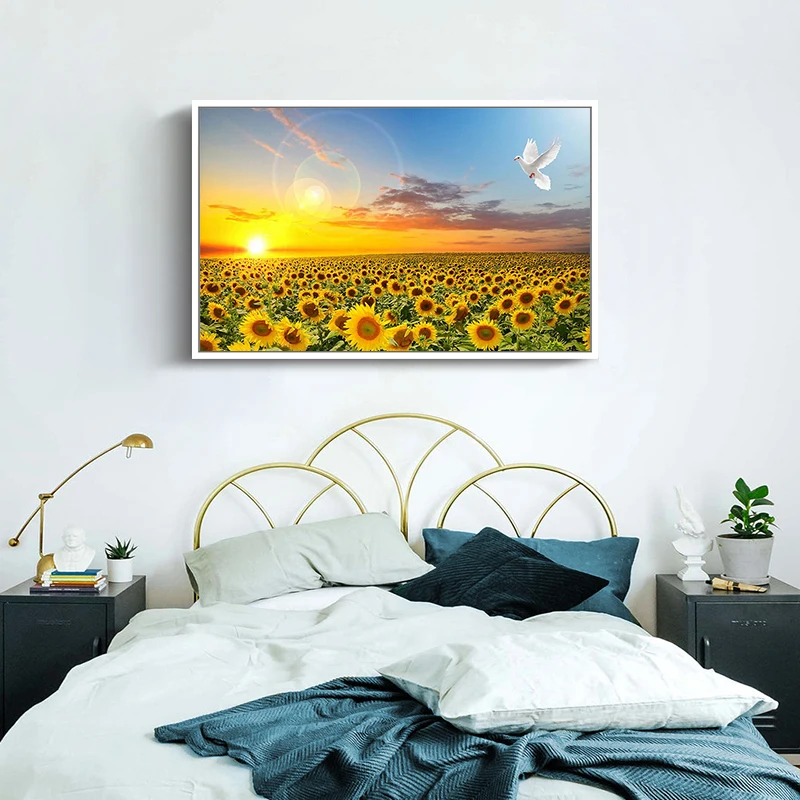 

Sunflower Posters HD Print Home Decor Wall Art Picture Nordic Sunrise Landscape Canvas Painting For Interior Room Decor