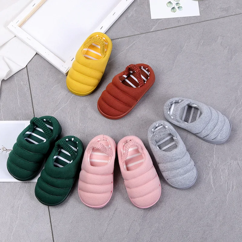 Детская обувь зимние тапочки для мальчиков домашние хлопковые лоферы Детские