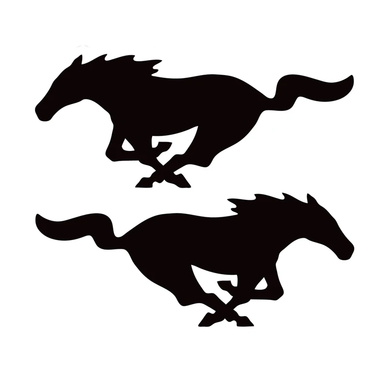 

Автомобильная наклейка 2X Mustang (Левая Правая), модная ПВХ наклейка, черная, серебристая Автомобильная наклейка, форма автомобиля, 22 см * 8,8 см