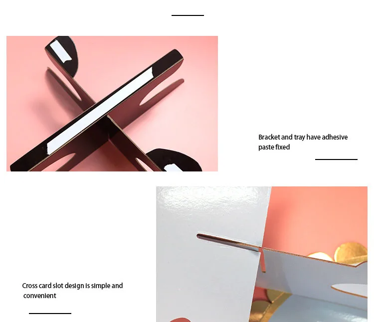 

Cake Stand Disposable One-Tier Stamping Foil Paper Party Supplies Cupcake Storage Rack Snack Tray for Birthday Wedding