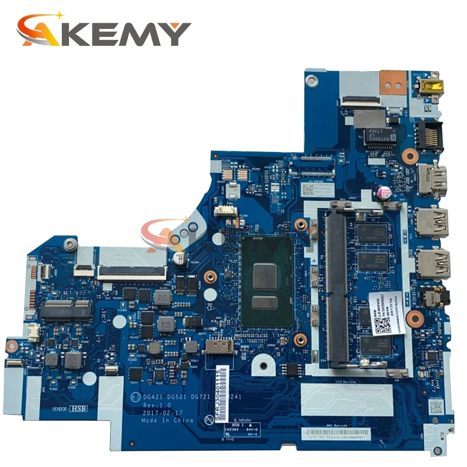 Akemy для Lenovo Ideapad 330-15IKB 330-17IKB ноутбук материнская плата NM-B451 процессор I7 8550U