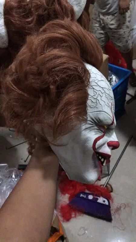 Стивен Кинг это маска Pennywise ужас клоун Джокер маска Забавный Клоун haloween ужас страшная маска Хэллоуин косплей костюм реквизит
