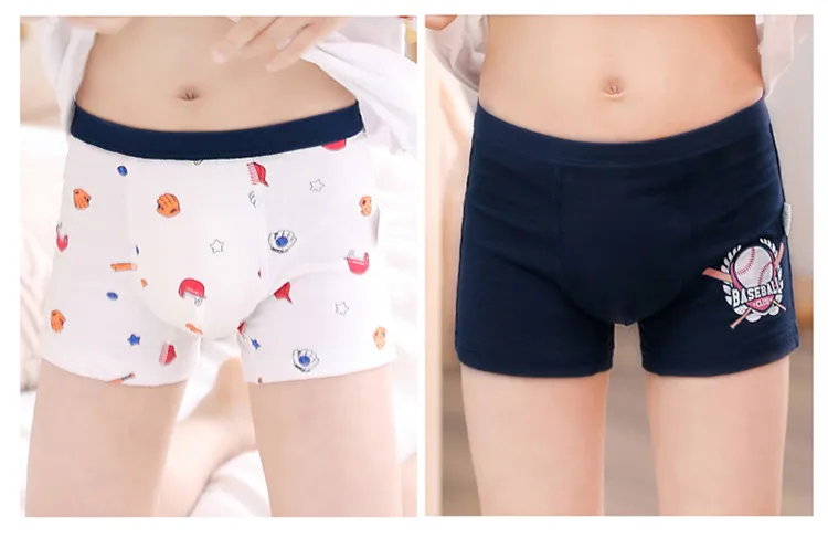 2 шт./лот нижнее белье для мальчиков с героями мультфильмов трусы-боксеры синие