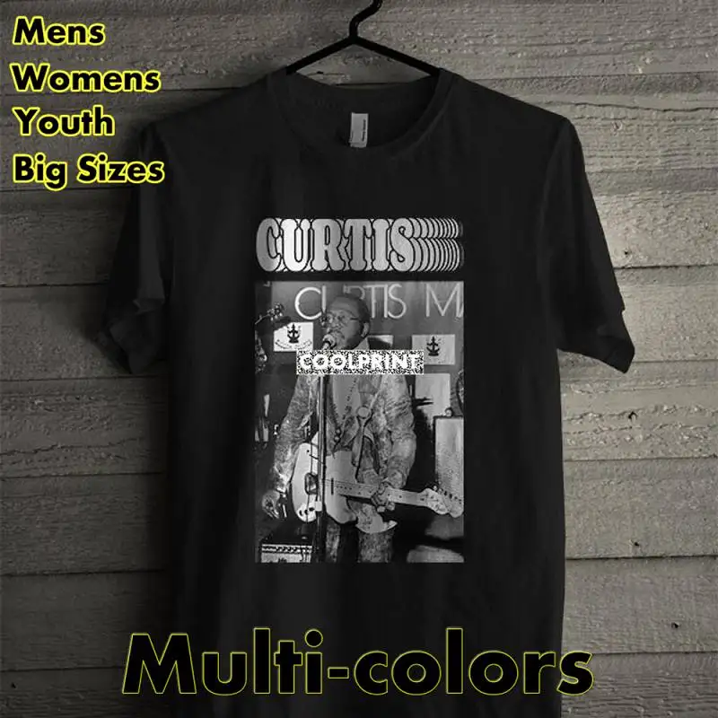 

Винтажная Футболка Curtis Mayfield, мужские Модные Оригинальные футболки большого размера с графическим принтом