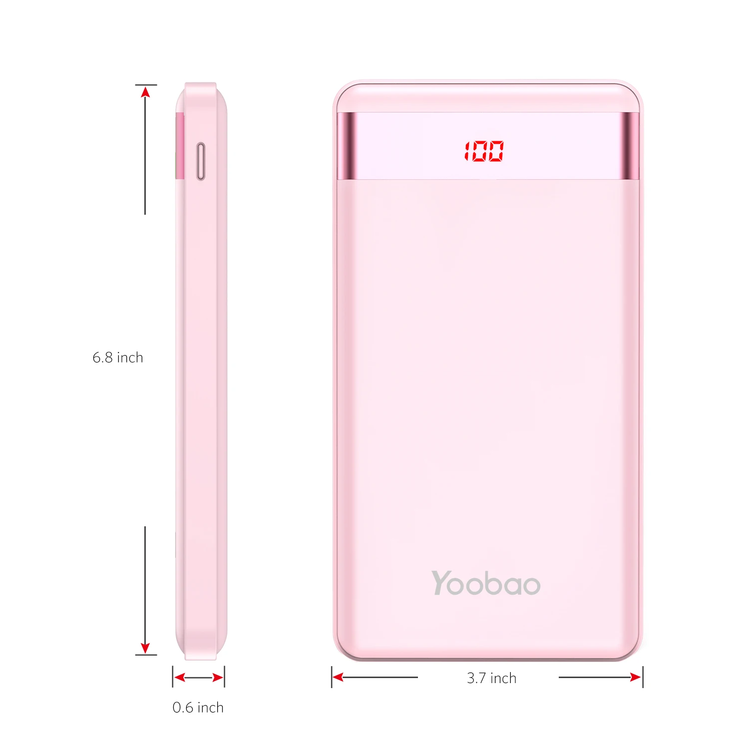 Портативный внешний аккумулятор с 2-мя USB-портами и цифровым дисплеем 20000 мАч |