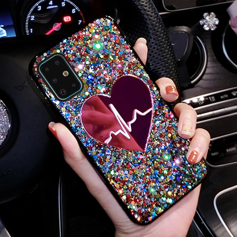 Блестящий чехол для телефона Samsung Galaxy S8 S9 S10 S20 Plus S10E S7 Edge Note 10 Pro A7 A6 A9 J4 J6 J8