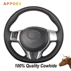 Черные сапоги из натуральной кожи чехол рулевого колеса автомобиля для Toyota Yaris 2012 2013 2014 2015 2016 2017 2018