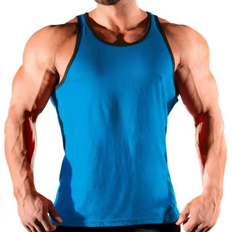 

2021 summer new fitness vest men's outdoor running leisure sports sleeveless jersey top quick-drying sweat-absorbent sports vest