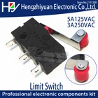 Миниатюрный роликовый рычаг Hzy SPDT с защелкой, лот 3 А, 250 В, 5 А, 125 В переменного тока, NC-NO-C со шкивом, 3-футовый ограничитель хода