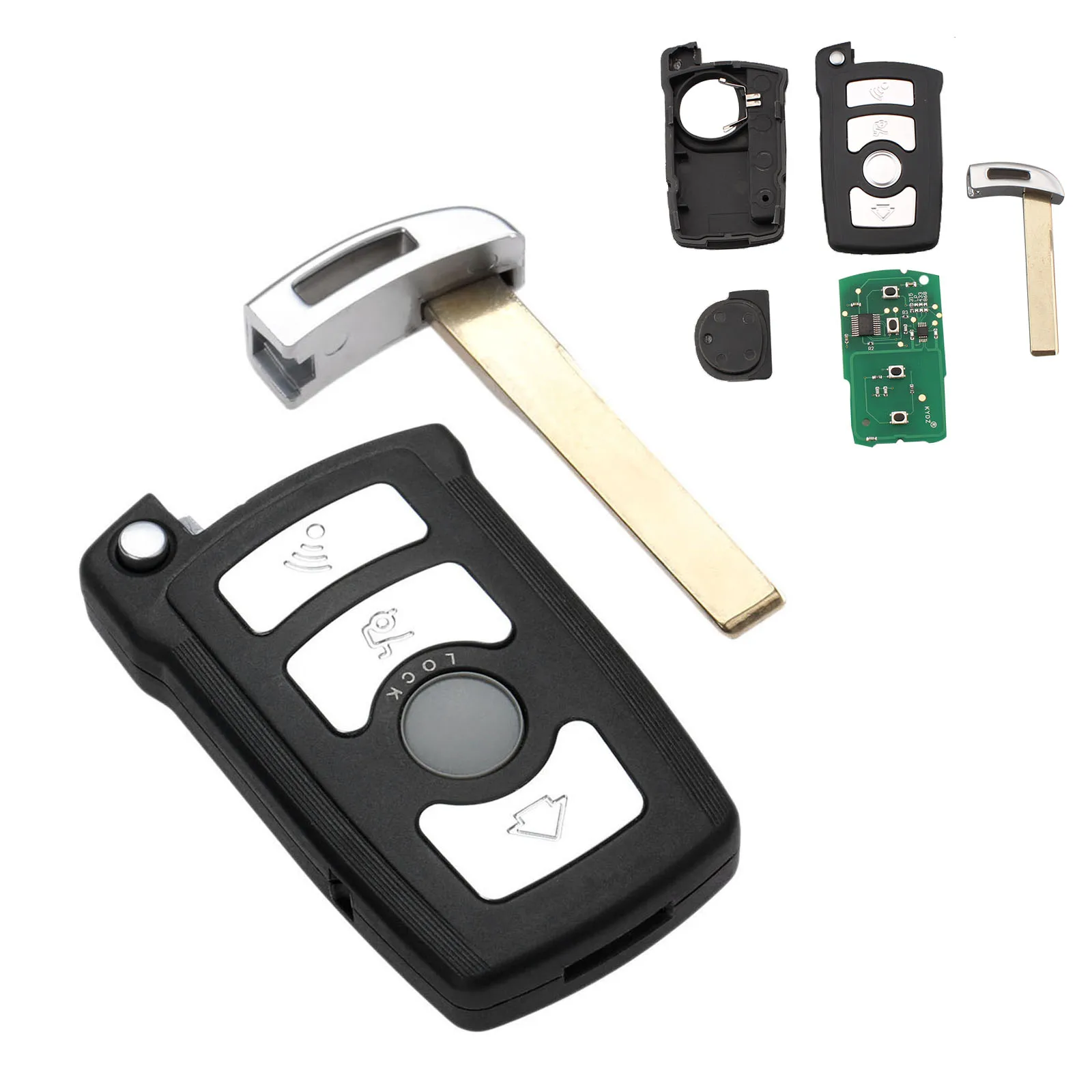 1 шт. PC7992 4 кнопки полный дистанционный ключ для автомобиля чип PCF7945 315 Гц CAS1 CAS2
