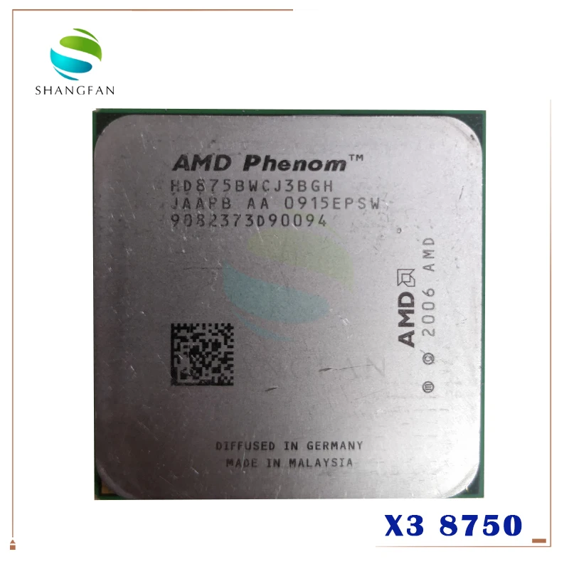 Трехъядерный процессор AMD Phenom X3 8750 для настольного компьютера 2 4 ГГц HD875BWCJ3BGH