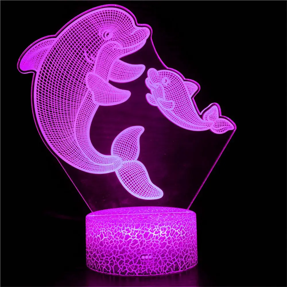 Светодиодный ночник с дистанционным/сенсорным управлением 3D Настольная лампа