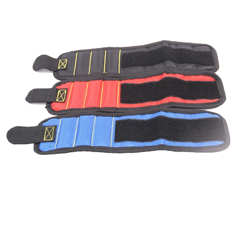 

Magnetic Wrist Support Band with Strong Magnets for Holding Screws Nail Bracelet Belt Support Chuck Sports Red Blue Black