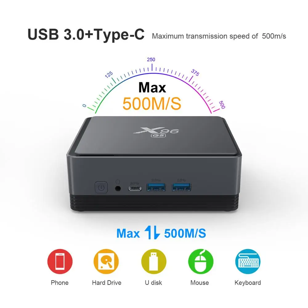 X96 G5 смарт ТВ коробка Windows 10 система двойной WIFI 2 4G/5G bluetooth4.0 1000M Мини приставка X96G5 ПК