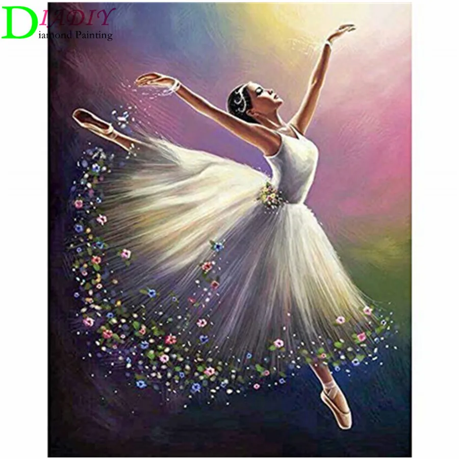 

Diamond Painting Square/Round Ballet Woman Rhinestone Cross Stitch Kit Diamond Embroidery Portrait Picture Mosaic Handmade Art