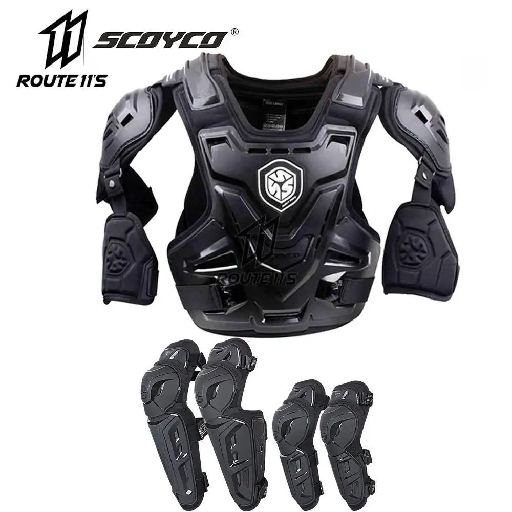 

SCOYCO Motorcycle Body Armor Motocross Chest Back Protector Vest Motorcycle Jacket Racing Protective Body Guard MX Armor CE
