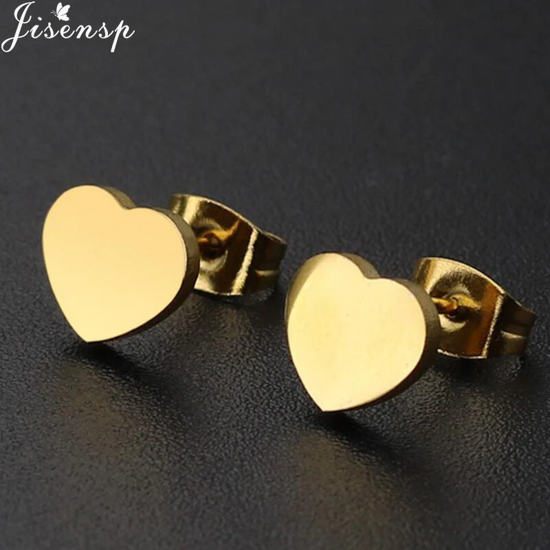 Jisensp Винтажные серьги-гвоздики из нержавеющей стали для женщин bijoux Ювелирные