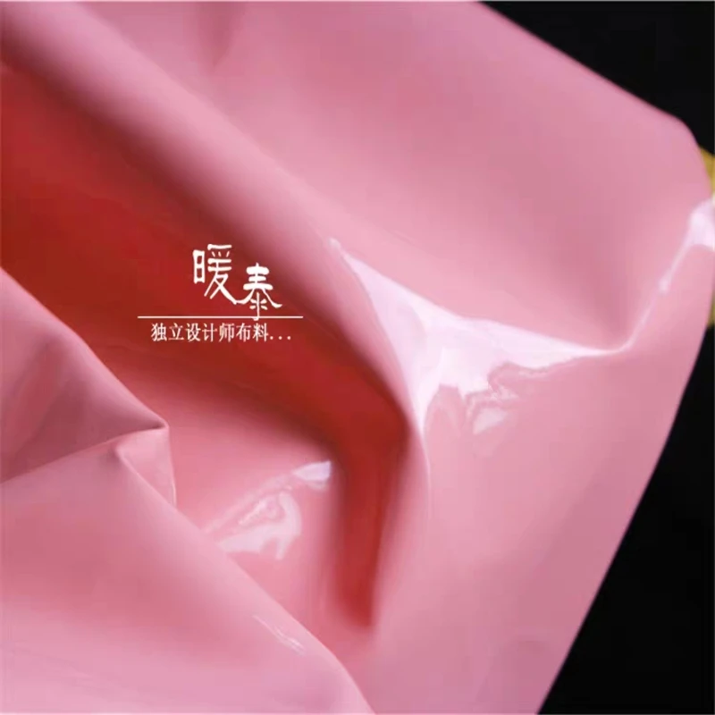 Розовые водостойкие зеркальные декоративные нашивки из лакированной кожи пу для