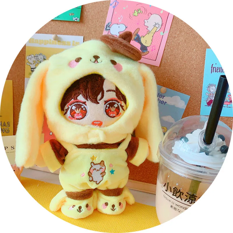 

20cm Star Doll Kawaii Suit Winter Overcoat Dog Shaped Cute Clothes Birthday Present Plush Toy Body-Shape Toys