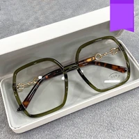 square glasses decorative retro blue light fashion womens transparent eyeglass frame no diopter rectangular big 2022 trend