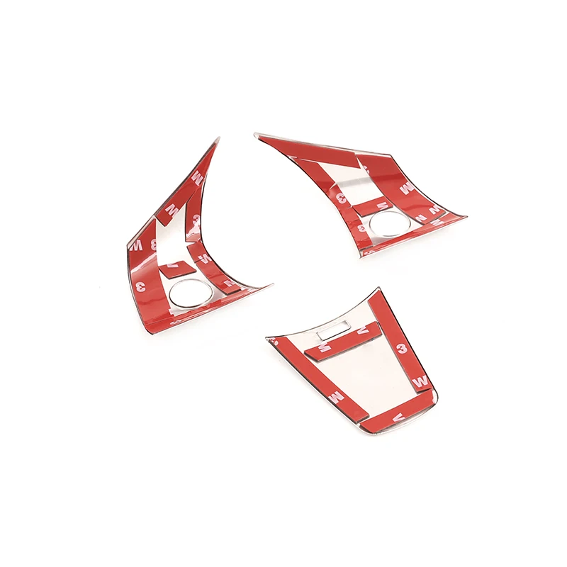 

3 Pcs Stainless Steel Steering Wheel Button Frame Trim For Tesla Model 3 Steel Car Steering wheel decoration Accessories