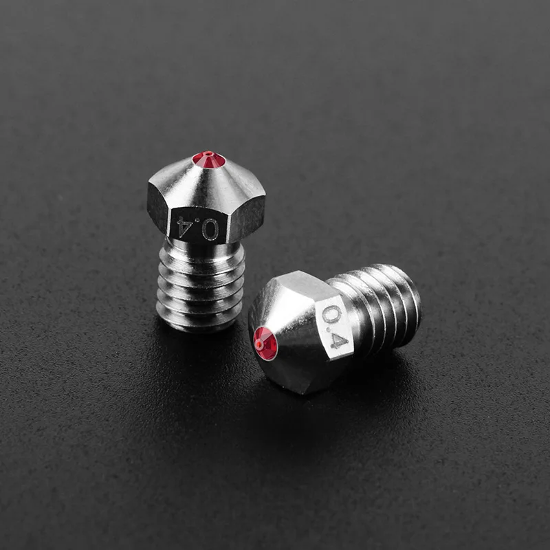 

0.4MM E3D V6 Titanium alloy Ruby nozzle hotend high temperature Compatible with PETG ABS PEI PEEK NYLON filament 3d priner parts