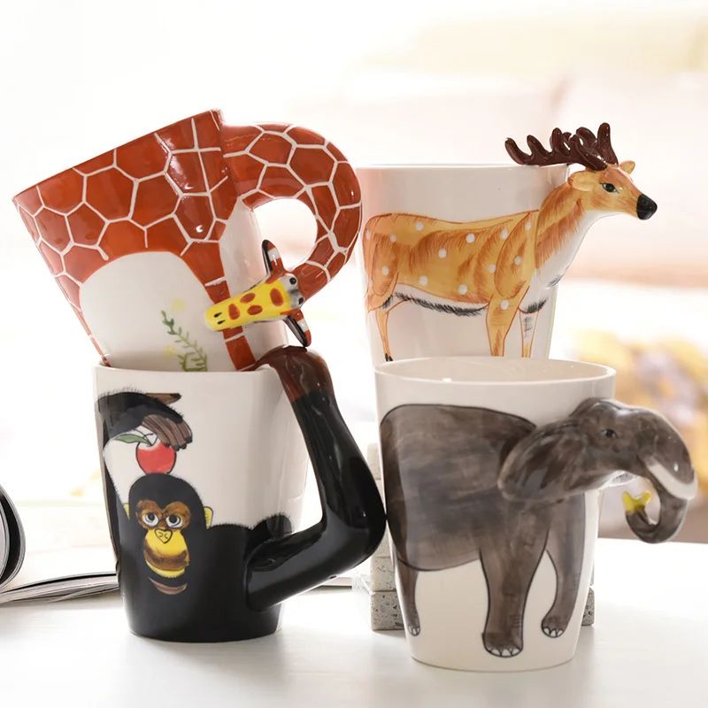 Новая 3D Керамическая кофейная чашка молочный кофе керамическая кружка детская