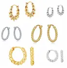 925 Серебряная застежка для ушей 16 мм Винт Huggies Средние Кольца женские петли круглые серьги Роскошные ювелирные изделия 2020 модные свадебные украшения