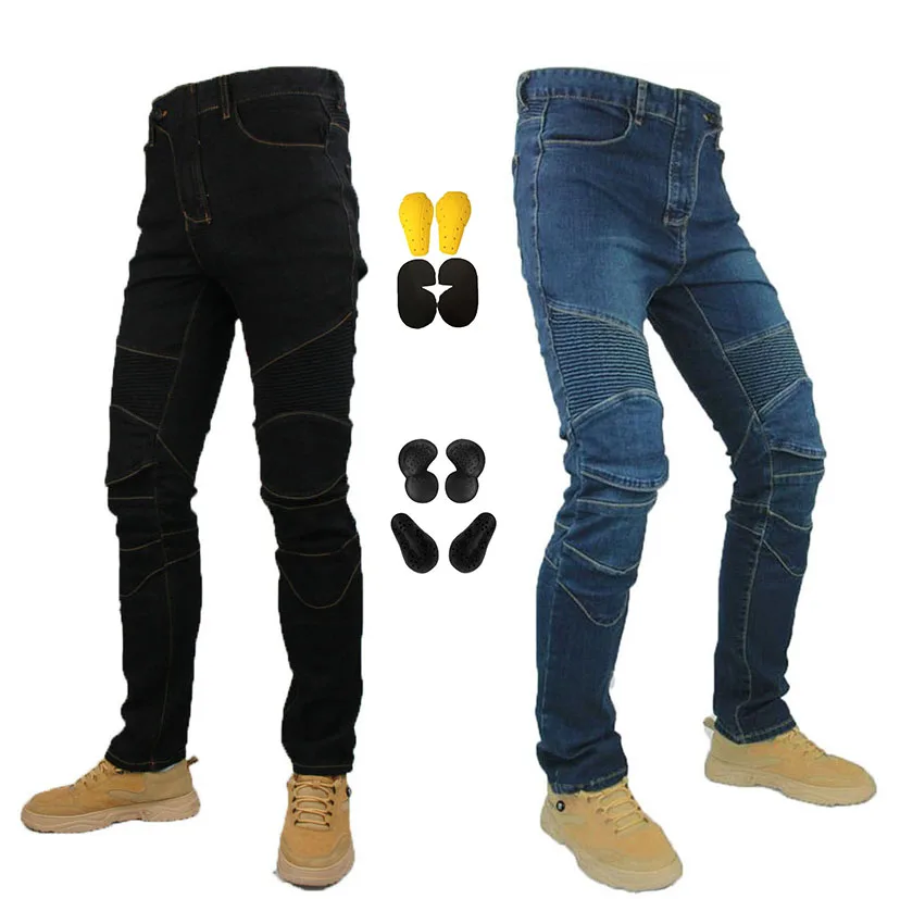 Новые Классические мотоциклетные джинсы Komine джинсовые брюки с защитой от