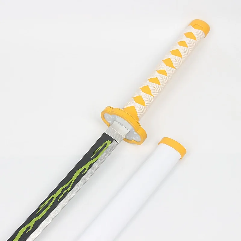 Деревянный Косплей-меч Agatsuma Zenitsu самурайский демон рассекающий призрак лезвие