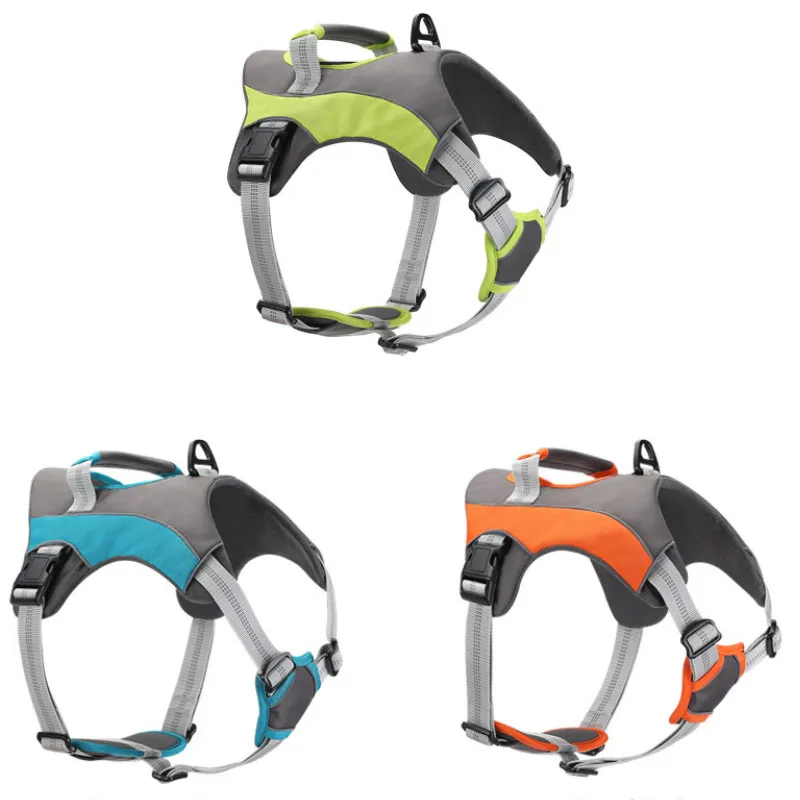 Шлейка поводок для собак полиэстеровый светоотражающий регулируемый набор