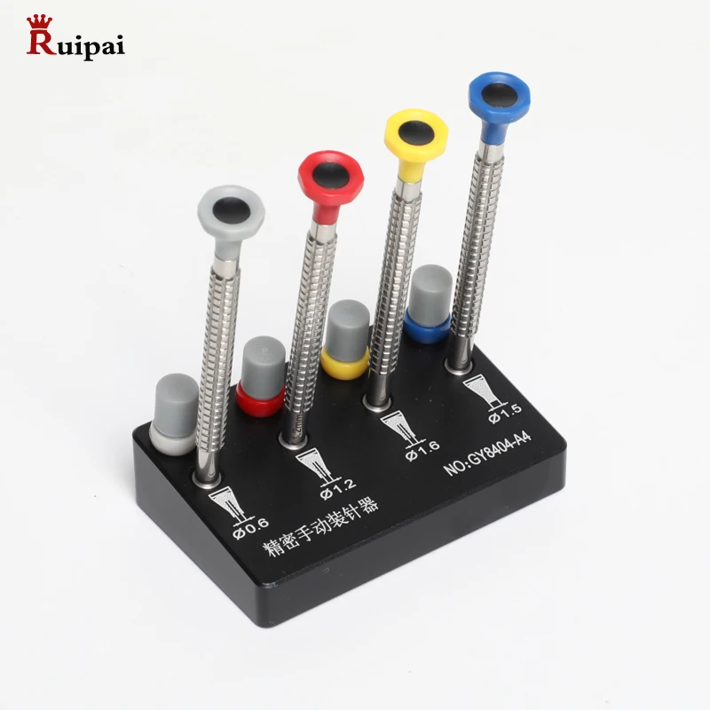 Set of 4 Watch Hand Install Setting Tools Dual Sided with Replaceable Tips Pusher Fitting Kit | Наручные часы