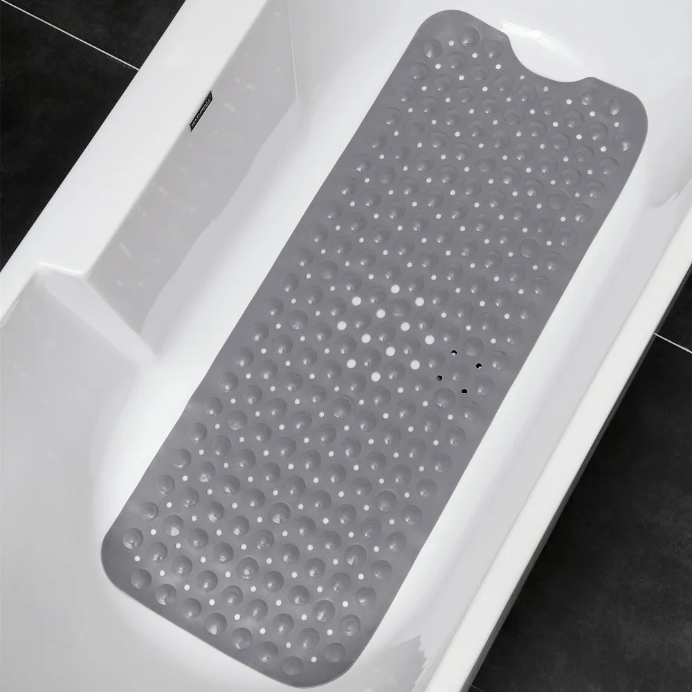 

Pvc Massage Foot Pad 40x101cm Safety Shower Bathtub Mats Gray Extra Long Bath Mat Shower Mat Non Slip Bathroom Floor Mat