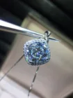 Inbeaut 925 серебро 2 ct D Цвет пройти Diamond тесты последние бриллиант квадратный кулон ожерелье отличный крой VVS1 Муассанит цепи